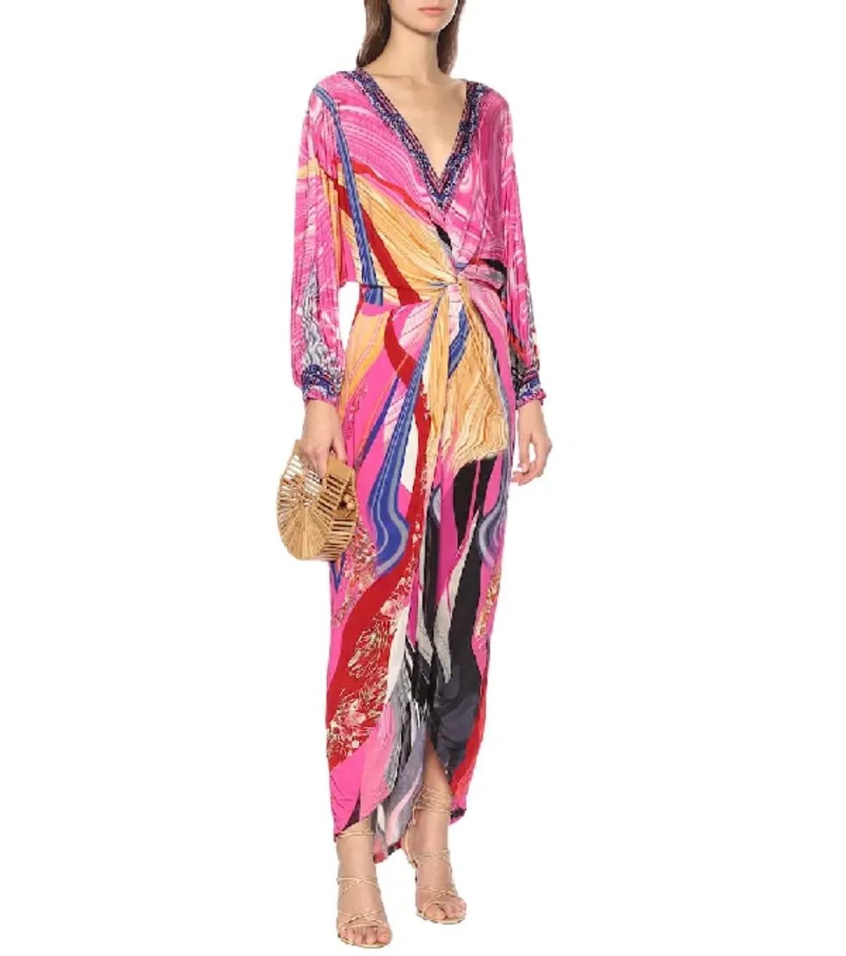 Camilla Long Split Front Twist Dress Multi Size M / AU 12 - Image 1
