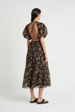 Sir the Label Amerie Open Back Midi Dress Print Size 2 / AU 10 for rent on The Volte - image 2