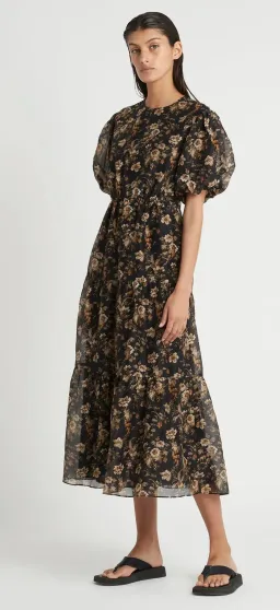 Sir the Label Amerie Open Back Midi Dress Print Size 2 / AU 10 for rent on The Volte - image 1