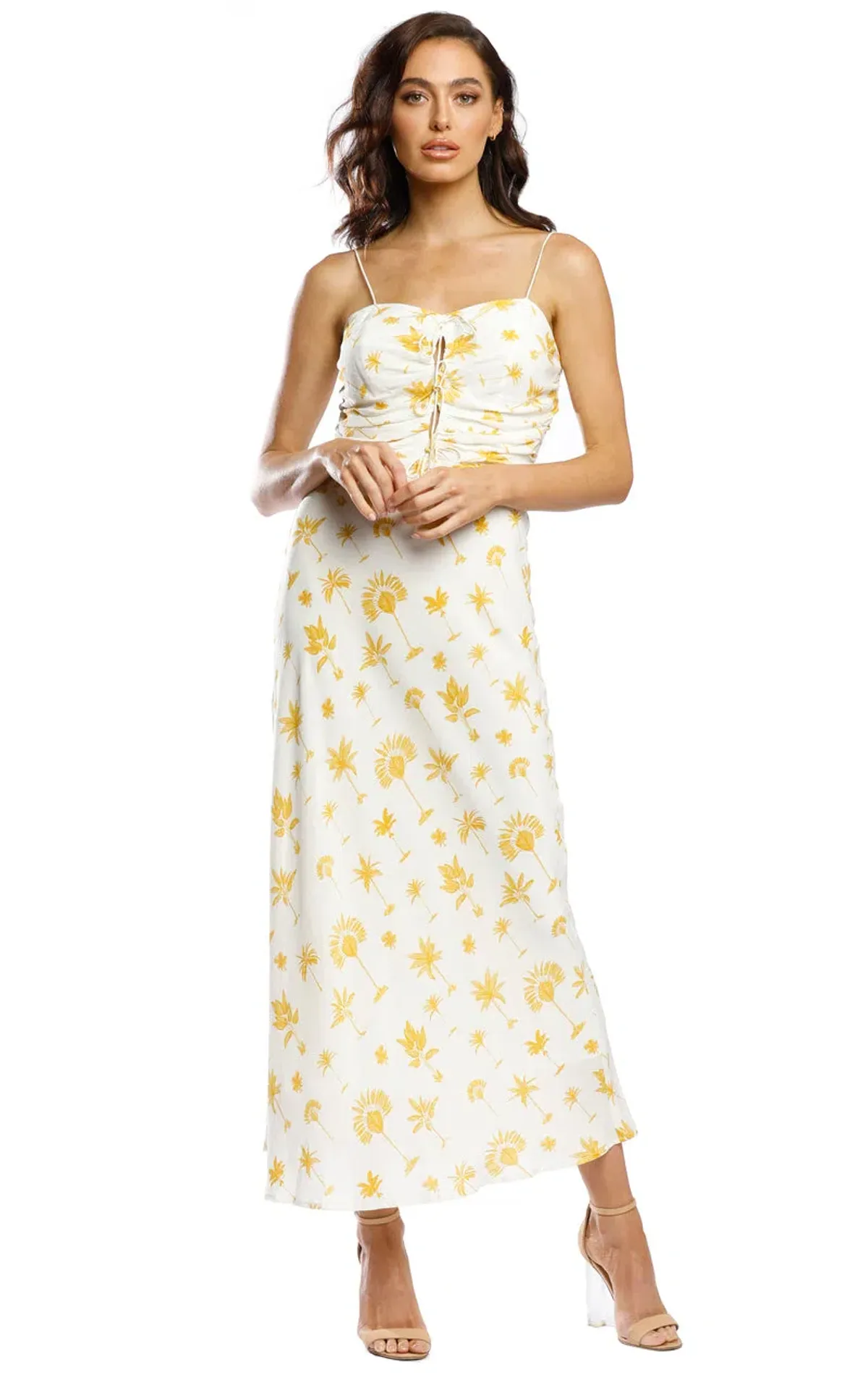 Pasduchas Fiesta Tie Midi Dress Print Size 12 - Image 1