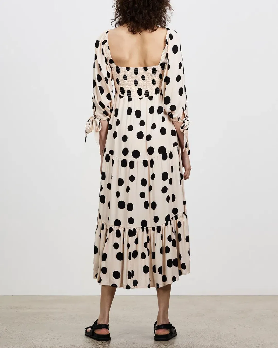Kivari Rammy Polka Dot Midi Dress Print Size 16 for rent on The Volte - main image