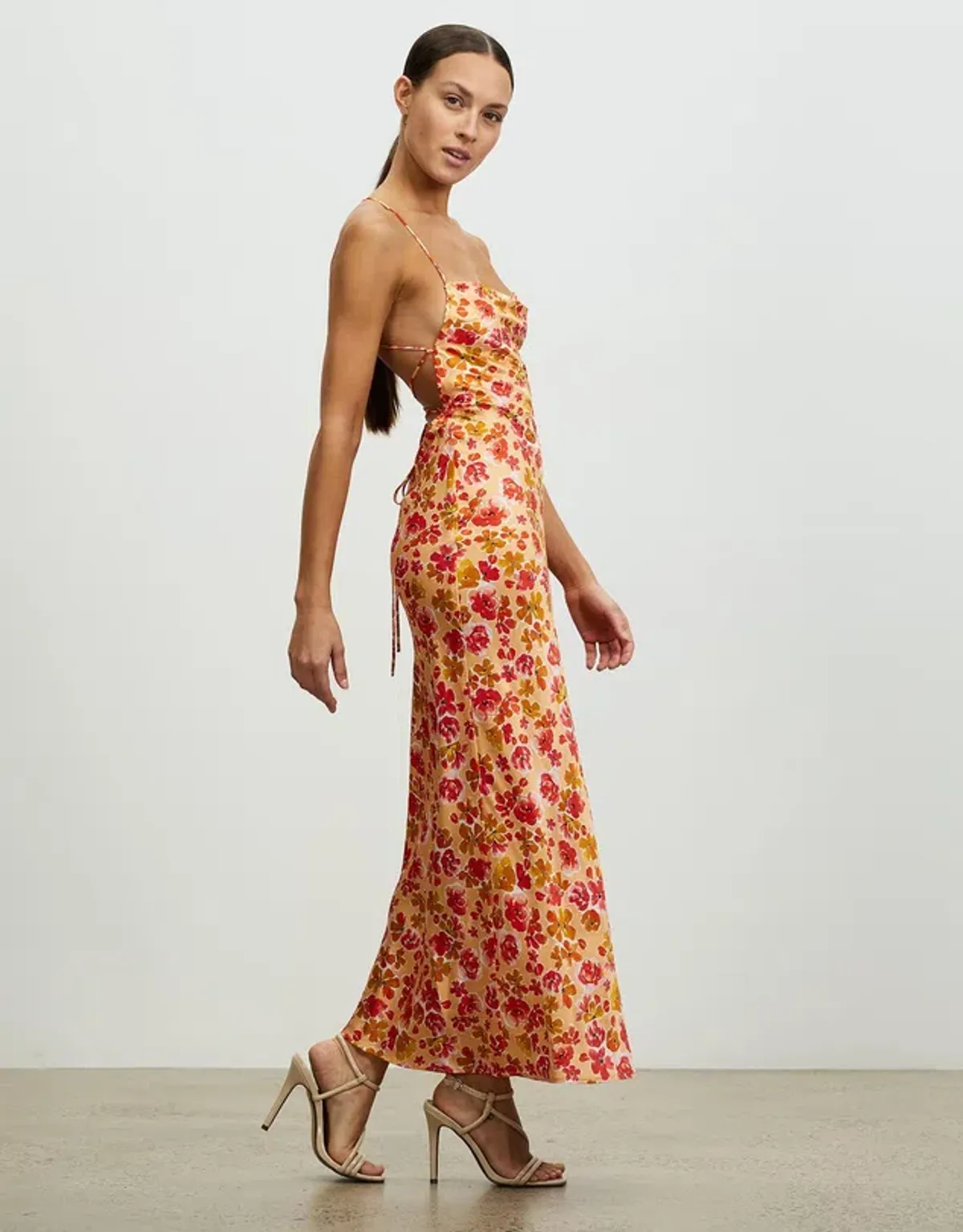 Lover Ophelia Silk Maxi Dress Print Size 8 - Image 3
