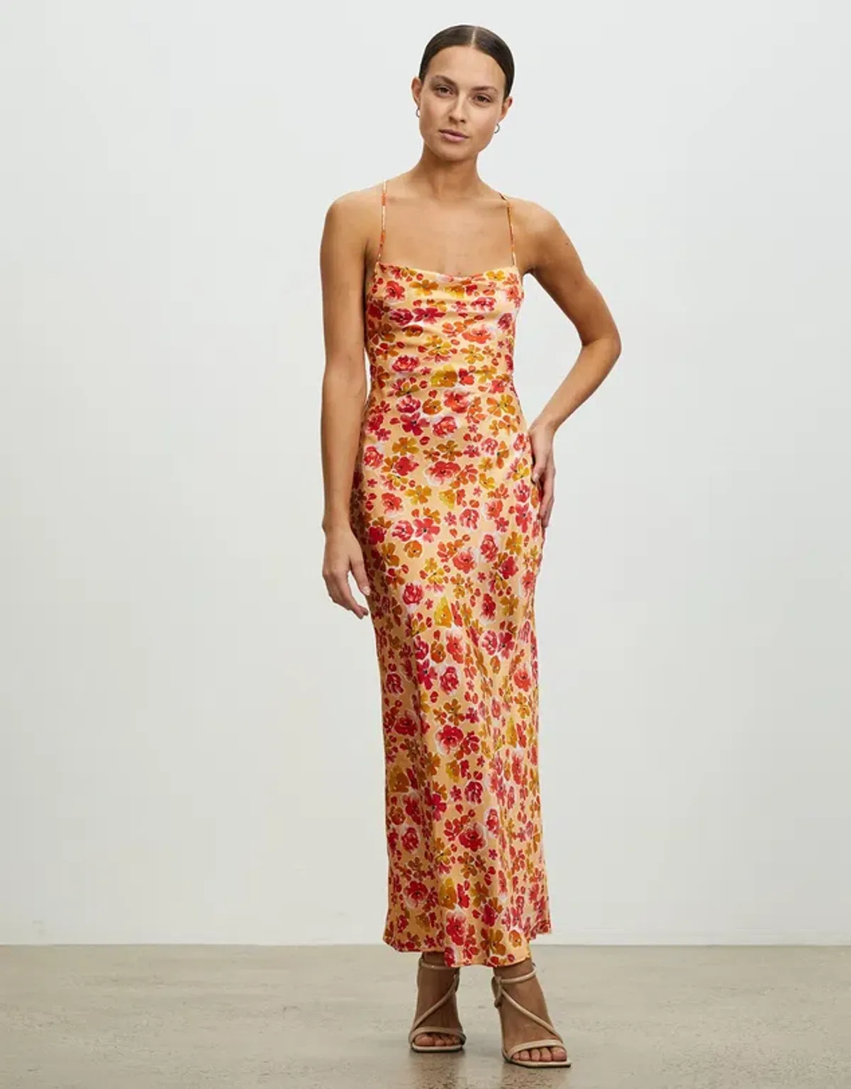 Lover Ophelia Silk Maxi Dress Print Size 8 for rent on The Volte - main image