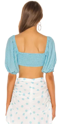 For Love and Lemons Caroline Crop Top & Caroline Mini Skirt Print Size 8 for rent on The Volte - image 2