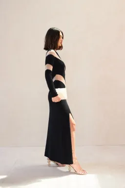 Cult Gaia Nessa Knit Dress Black Size 8 for rent on The Volte - image 3