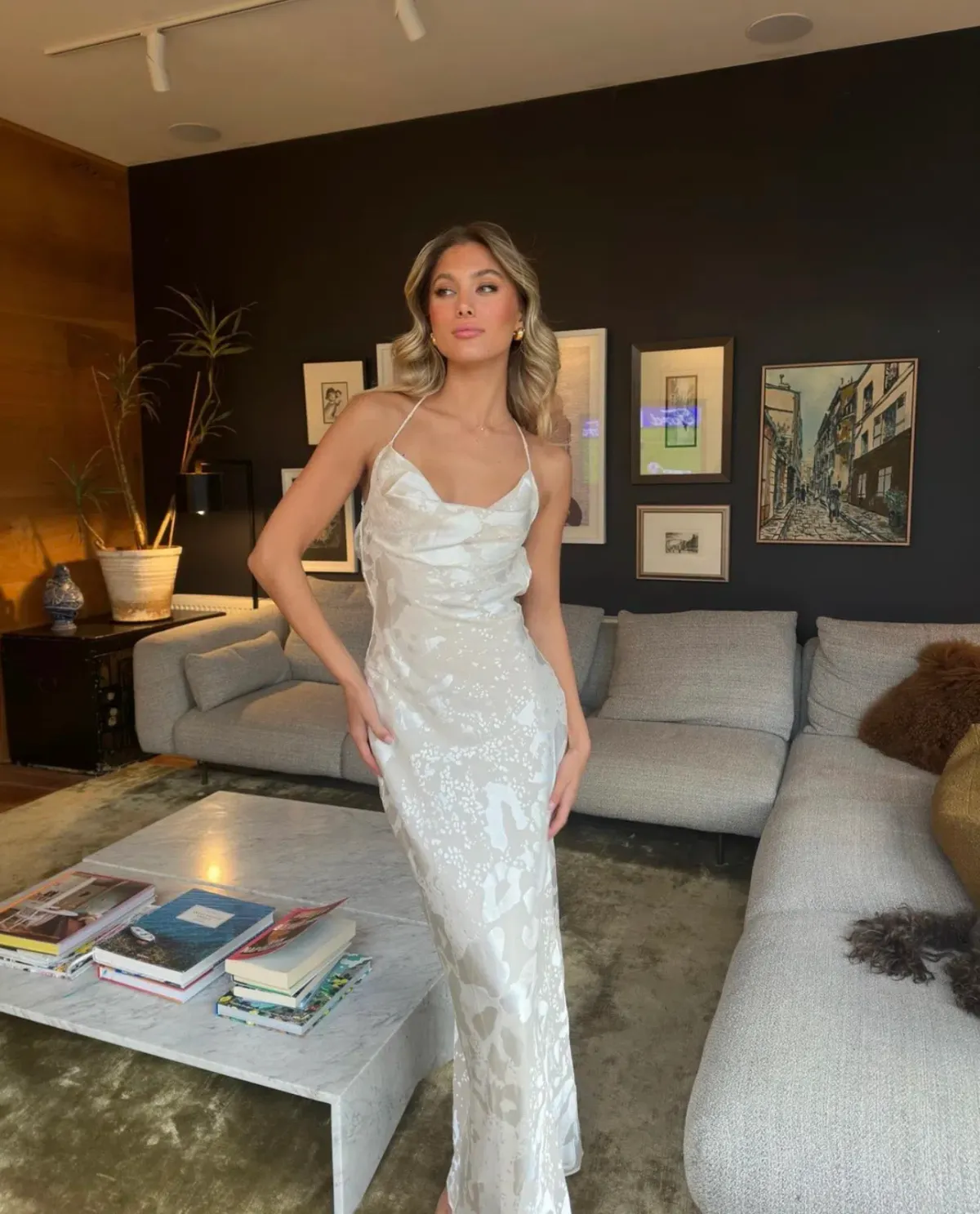 Rat & Boa Primrose Maxi Dress White 6 for rent on The Volte - main image