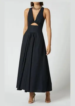 Scanlan Theodore Cotton Cross Back Dress Navy Size 10 for rent on The Volte - image 1