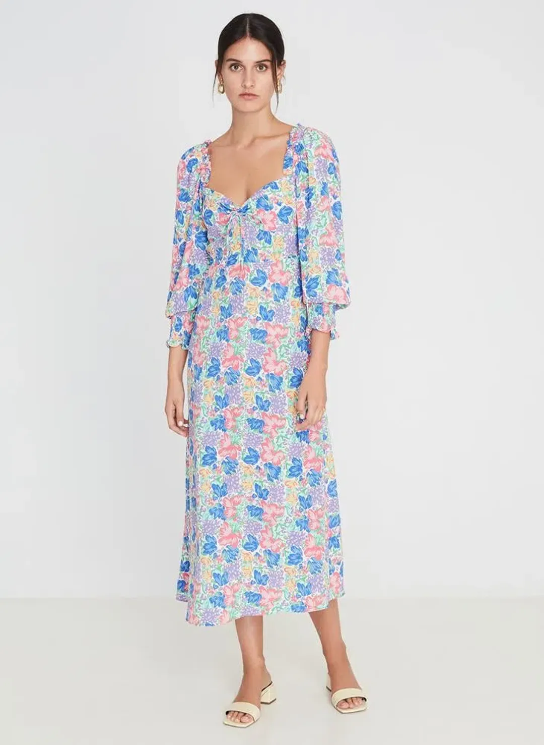 Faithfull the Brand The Mathilde Midi Dress Jemima Floral Size 14 for rent on The Volte - main image