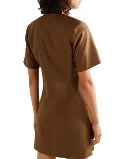 Anna Quan Portia Single Breasted Tailored Dress Brown Size 10 for rent on The Volte - image 3