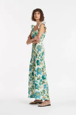 Sir the Label Alexandre Ruched Midi Dress Print Size 6 for rent on The Volte - image 4