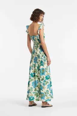 Sir the Label Alexandre Ruched Midi Dress Print Size 6 for rent on The Volte - image 2