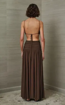 Bec & Bridge Minx Midi Dress Brown Size 8 for rent on The Volte - image 2