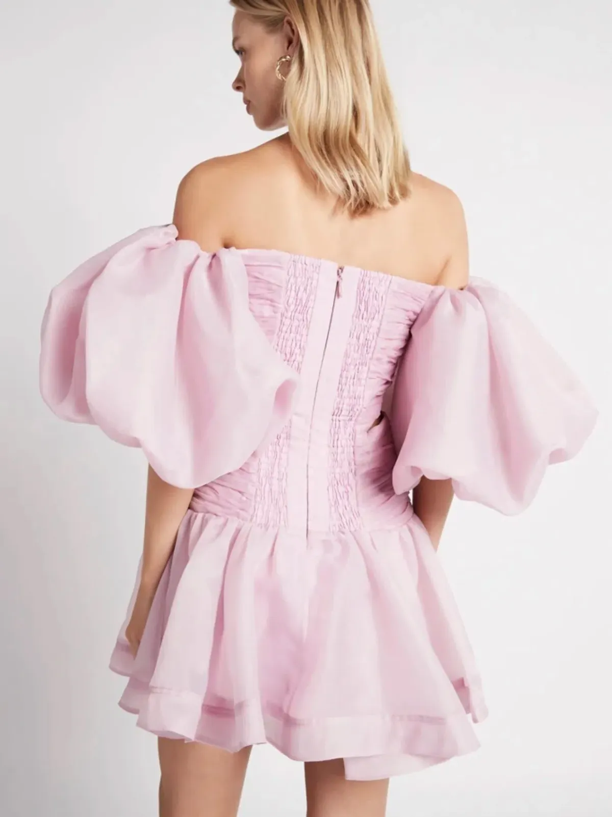 Aje Myriad Cut Out Mini Dress Lilac Size 14 - Image 4