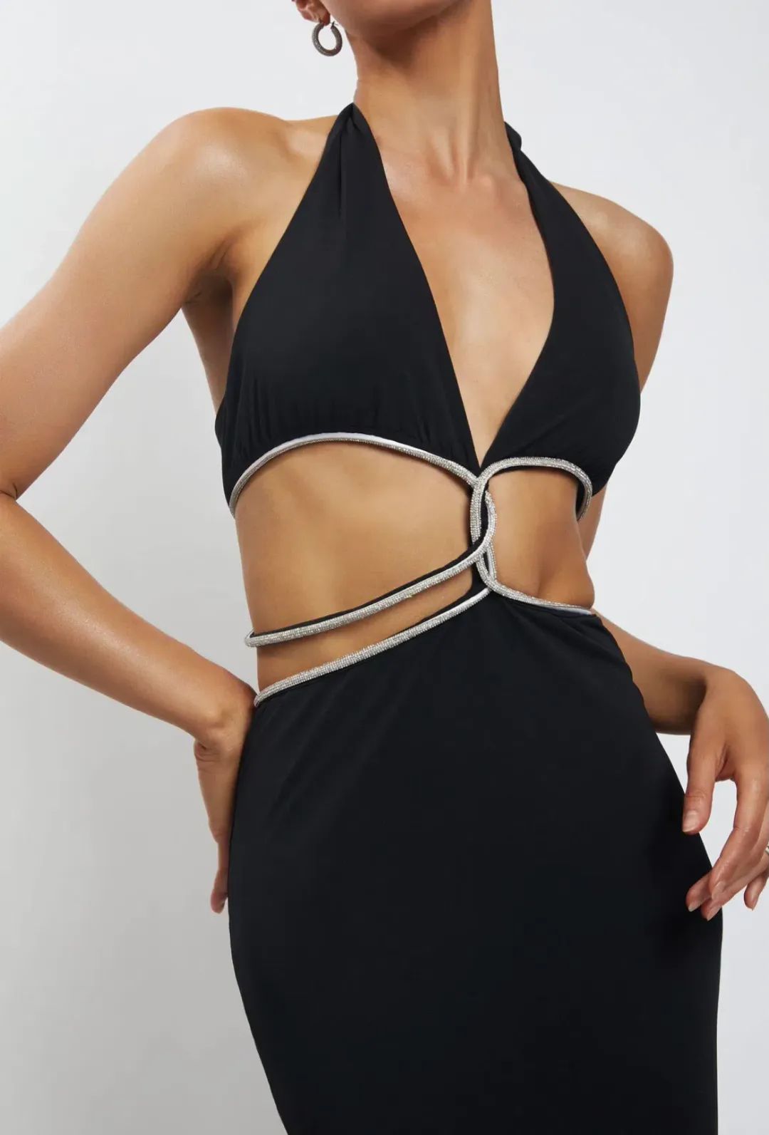 Meshki Nicha Dress Black Size 8 for rent on The Volte - main image