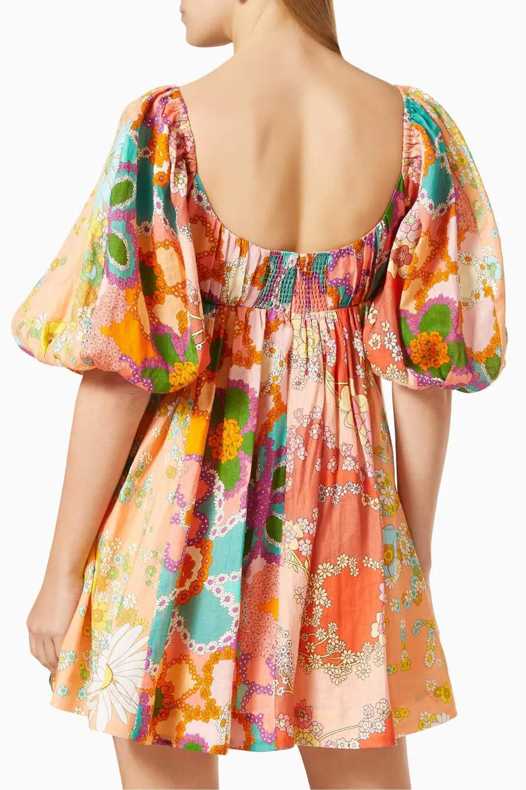 Zimmermann Lola Panelled Mini Dress Floral Size 1 / Au 10 for rent on The Volte - main image