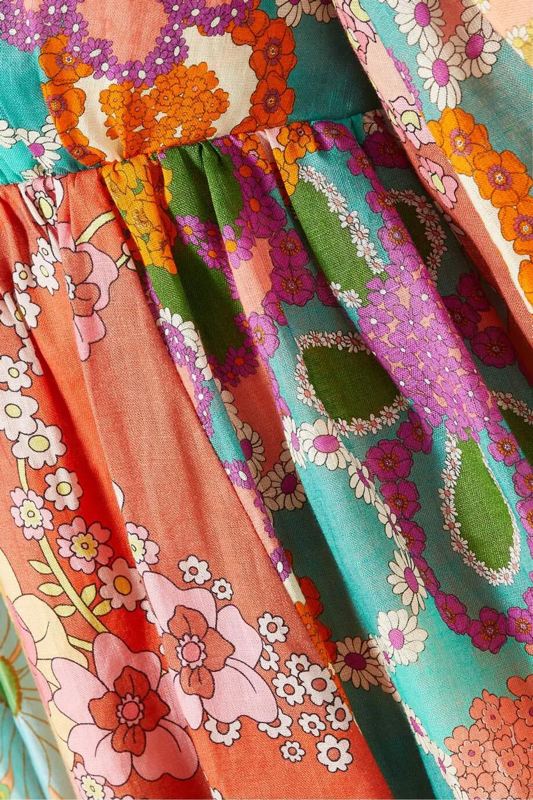 Zimmermann Lola Panelled Mini Dress Floral Size 1 / Au 10 for rent on The Volte - main image