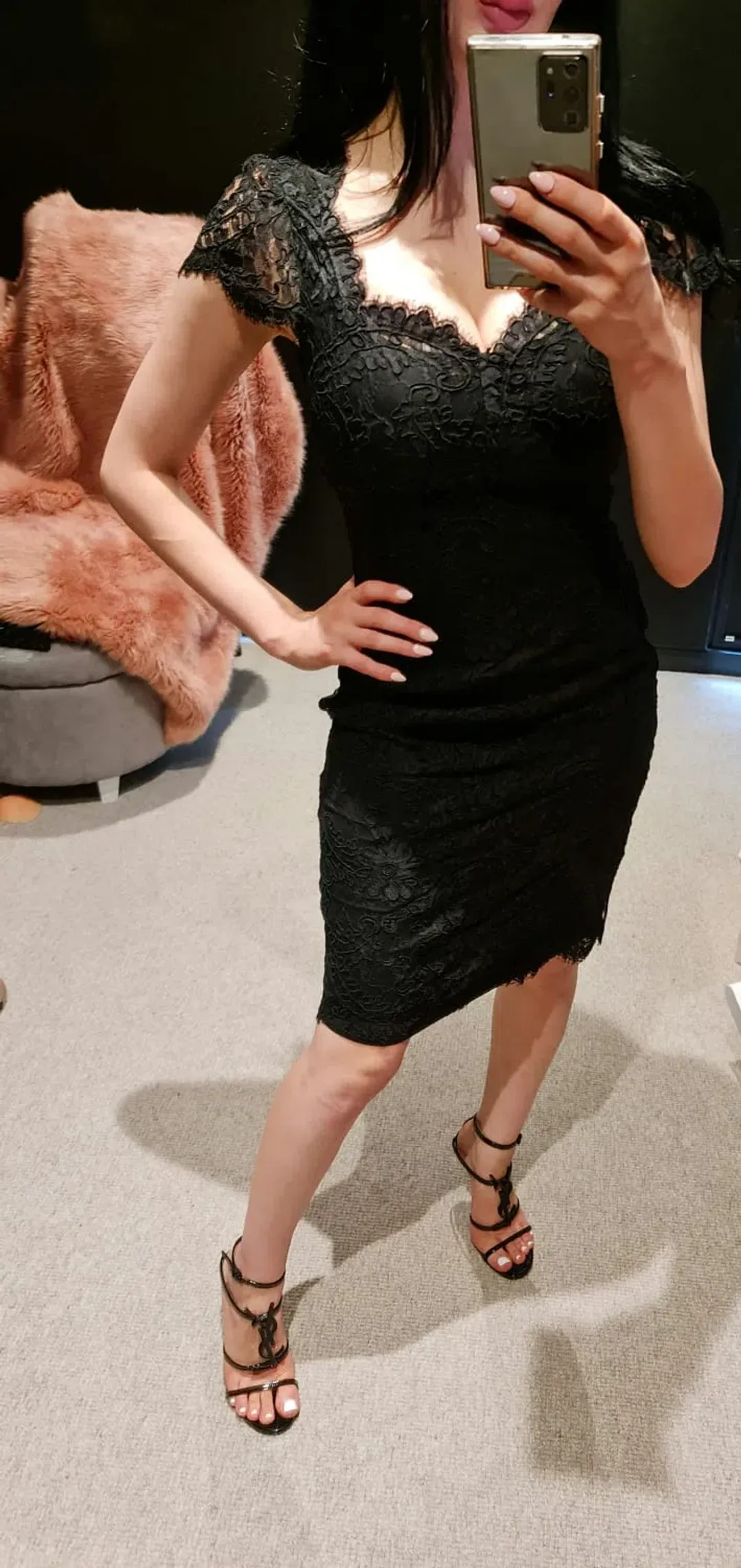 Alannah Hill I Think of You Dress Black Size 6 for rent on The Volte - main image