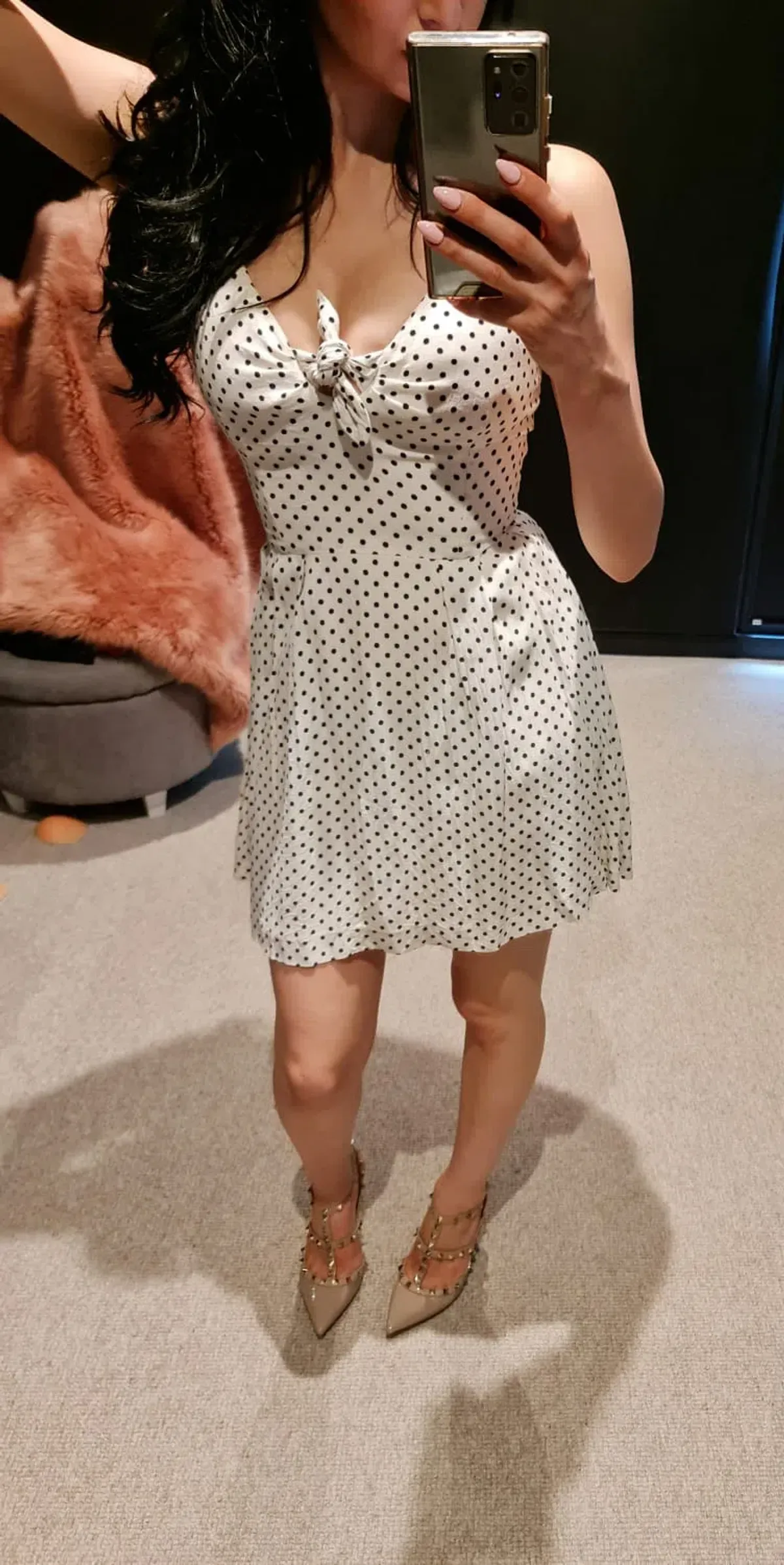 Alannah Hill Polka Dots Mini Dress Print Size 6 - Image 3