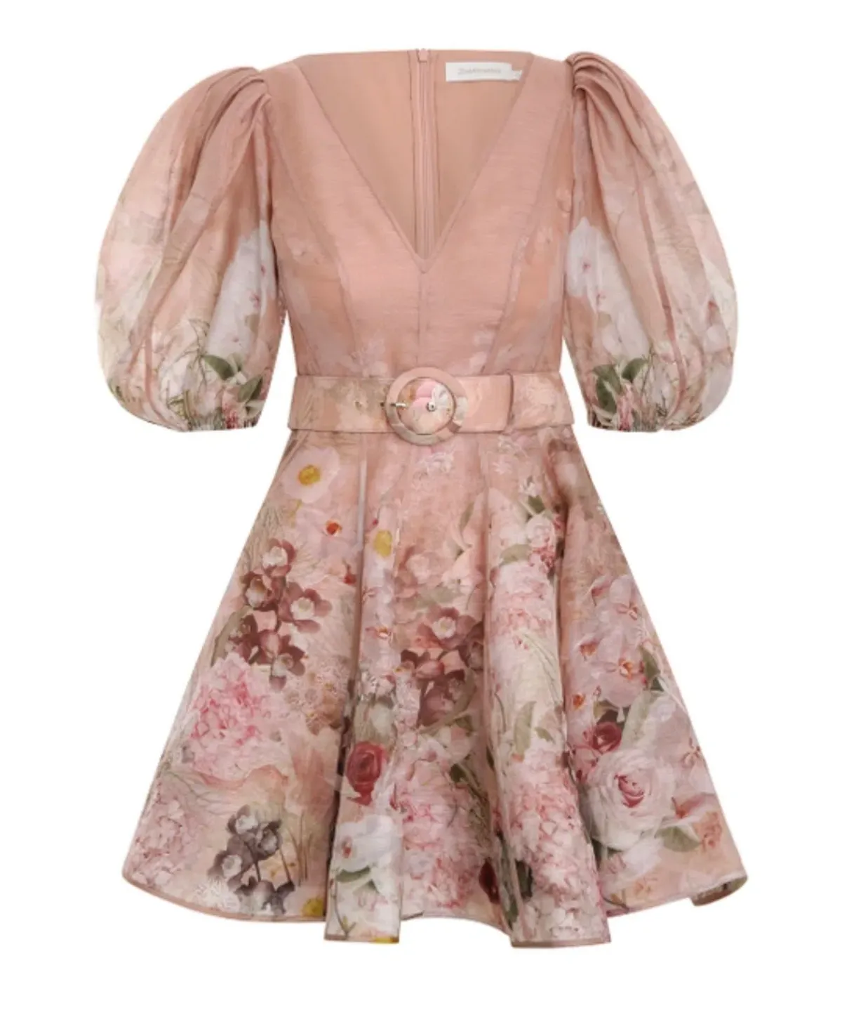 Zimmermann Dancer Puff Sleeve Mini Dress Print Size 10 - Image 2