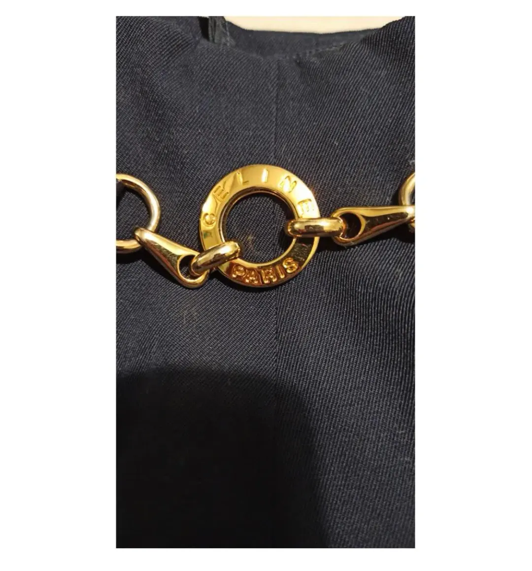 Céline Wool Mid-Length Skirt Navy Size 8 for rent on The Volte - main image