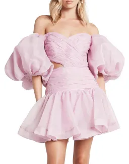 Aje Myriad Cut Out Mini Dress Pink Size 12 for rent on The Volte - image 3