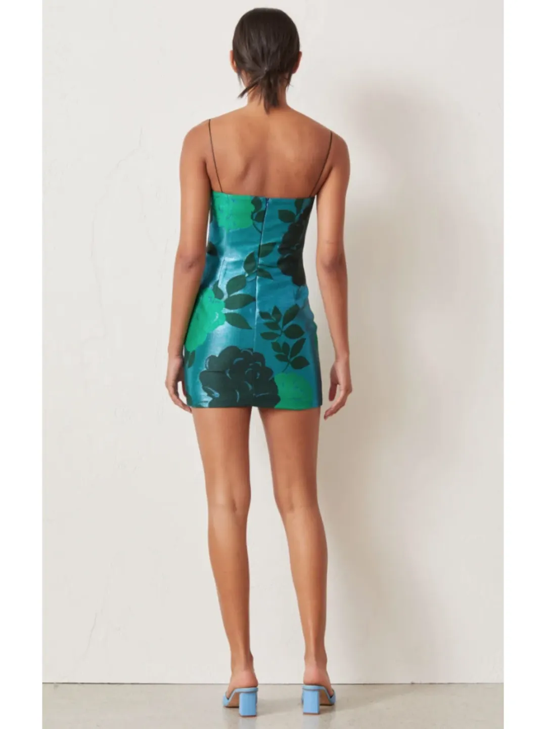 Bec & Bridge Sparkle Soirée Mini Dress Green Size AU 6 for rent on The Volte - main image