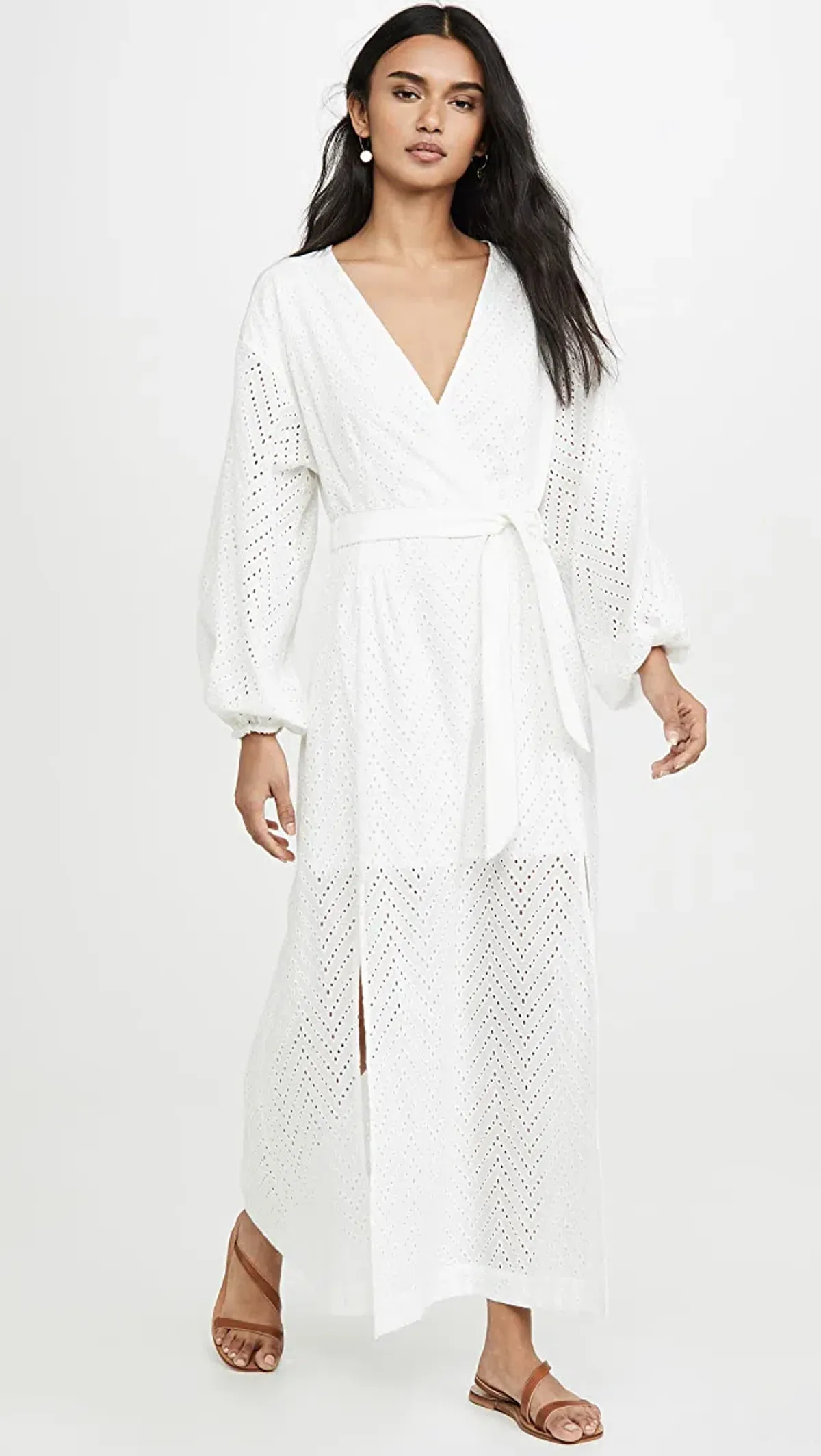 Suboo Goldie Wrap Tie Maxi Dress White Size 4 - Image 1