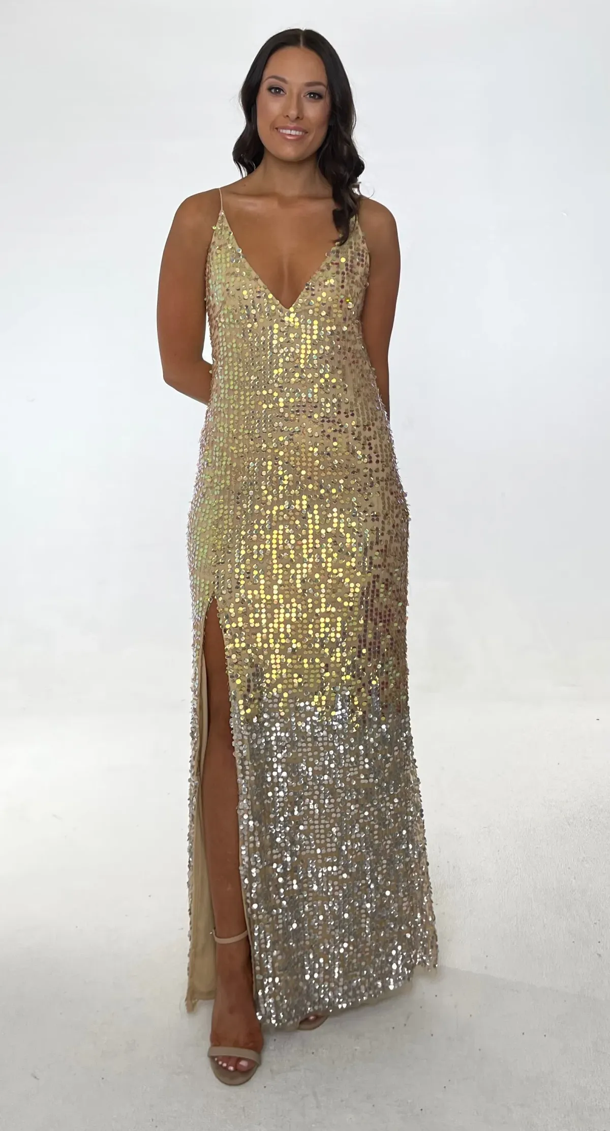 Jonte Glitz Gown Beaded Size 12 - Image 1