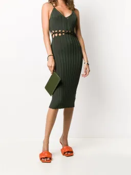 Dion Lee Braided Cami Dress Green Size 6 for rent on The Volte - image 1