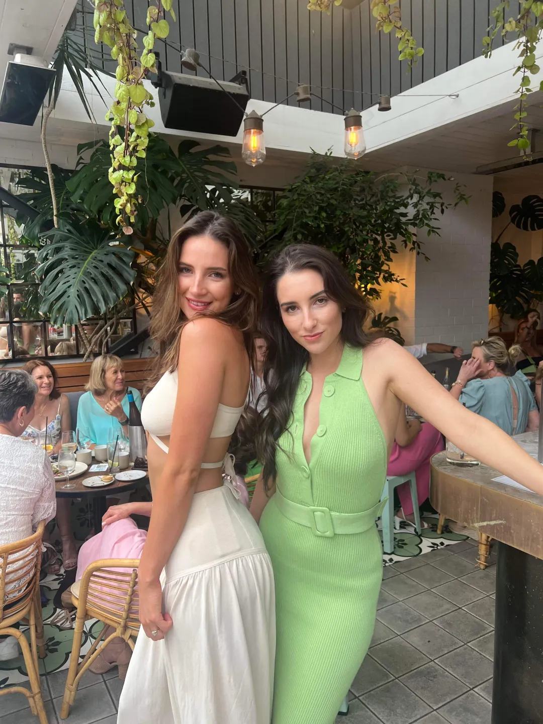 Bec & Bridge Amalia Knit Twist Top Size 6 and Maxi Skirt Size 8 Set Cream for rent on The Volte - main image