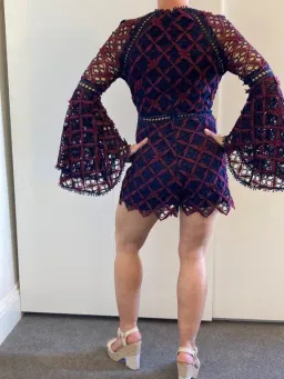 Ministry of Style Dusk to Dawn Crochet Playsuit Multi Size 10 for rent on The Volte - image 2