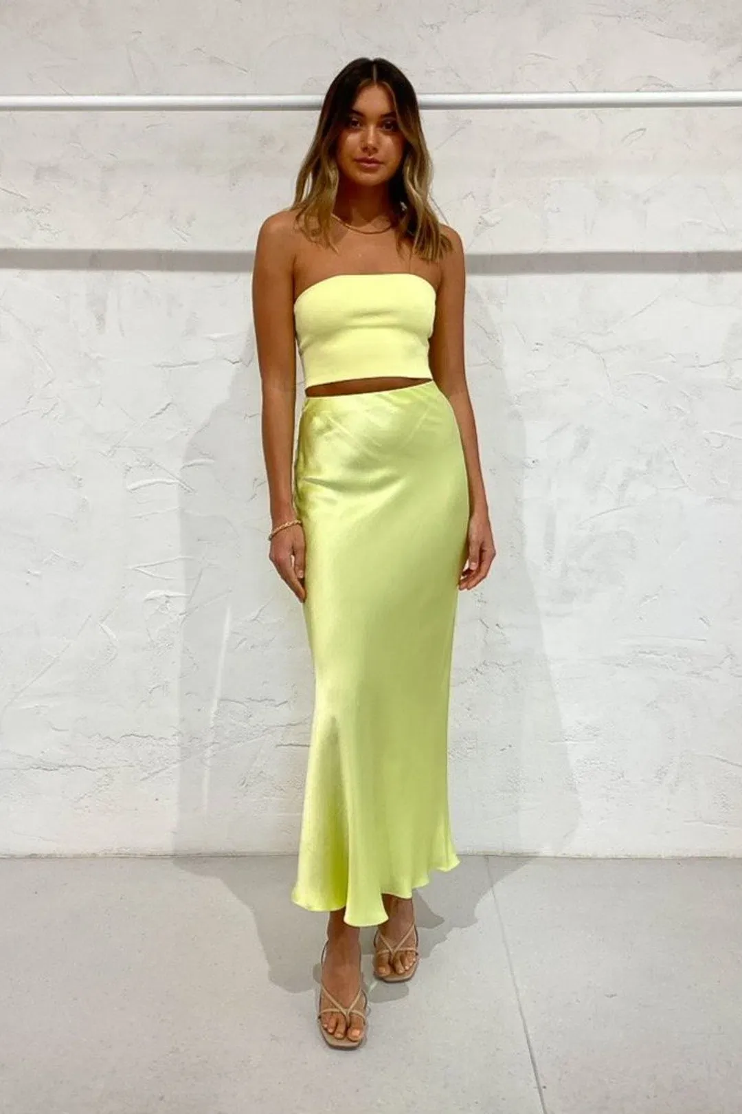 Bec and Bridge Citrus Sweetie Maxi Skirt Citrus Size 8 for rent on The Volte - main image