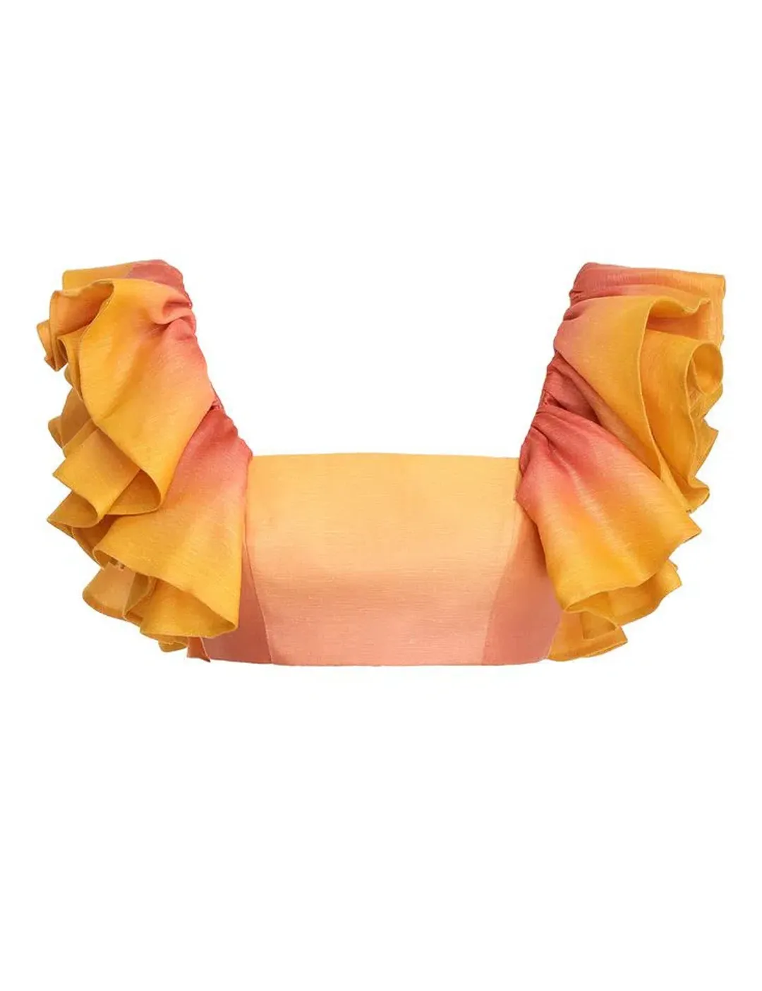 Zimmermann Postcard Ruffle Bodice and Maxi Skirt Set Ombre Sunshine Size 12 for rent on The Volte - main image