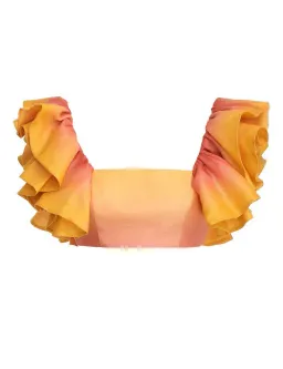 Zimmermann Postcard Ruffle Bodice and Maxi Skirt Set Ombre Sunshine Size 12 for rent on The Volte - image 2