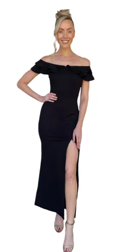 Elliatt Raja Gown Black Size 8 for rent on The Volte - image 1