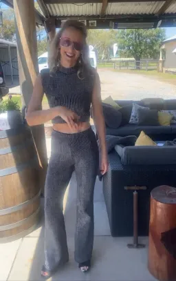 Sass & Bide 7 Years Of Luck Knit Top and Pants Set Black Size 8 for rent on The Volte - image 8