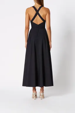 Scanlan Theodore Cotton Crossback Dress Navy Size 8 for rent on The Volte - image 3