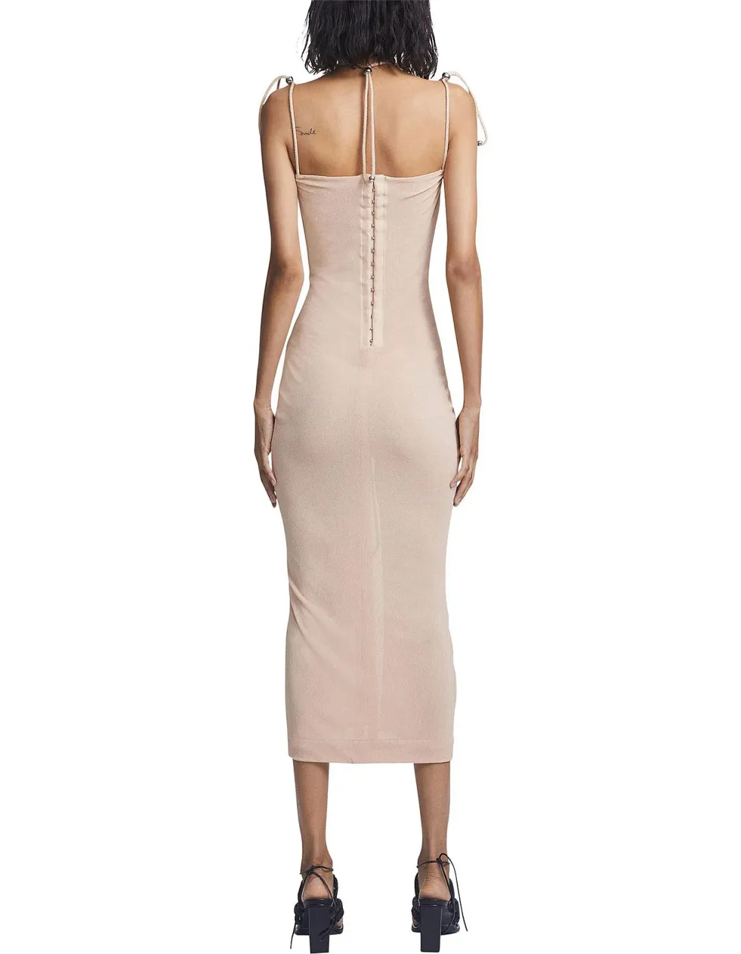 Dion Lee Gathered Butterfly Dress Beige Size 8 for rent on The Volte - main image
