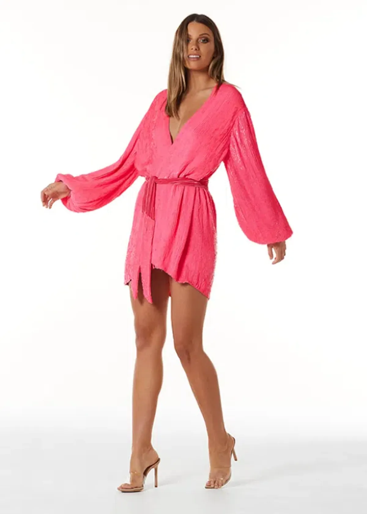 Retrofete x Revolve Gabrielle Robe Dress Pink Size XS for rent on The Volte - main image