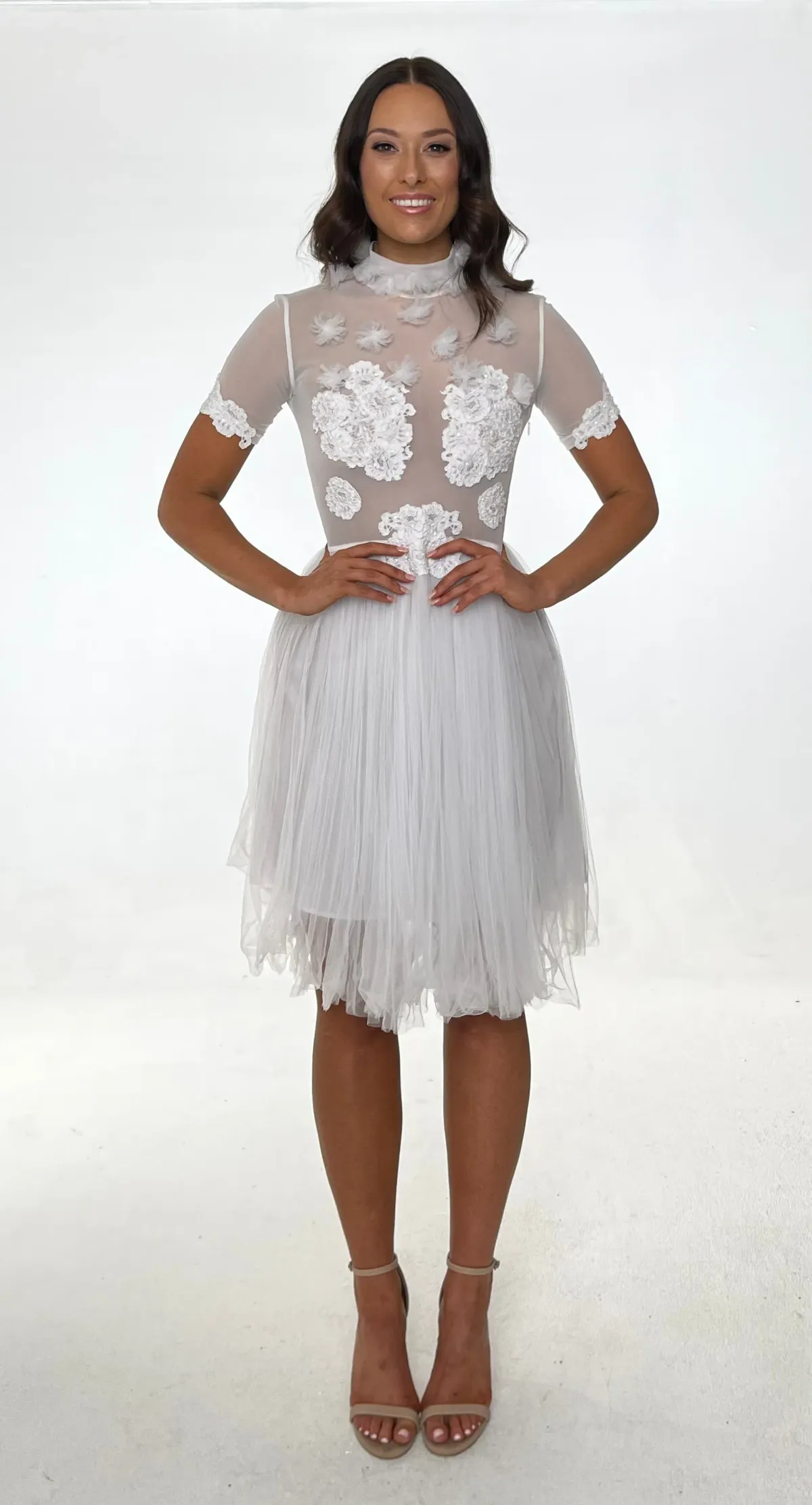 Jonte Dreamer Lace Dress White Size 10 for rent on The Volte - main image