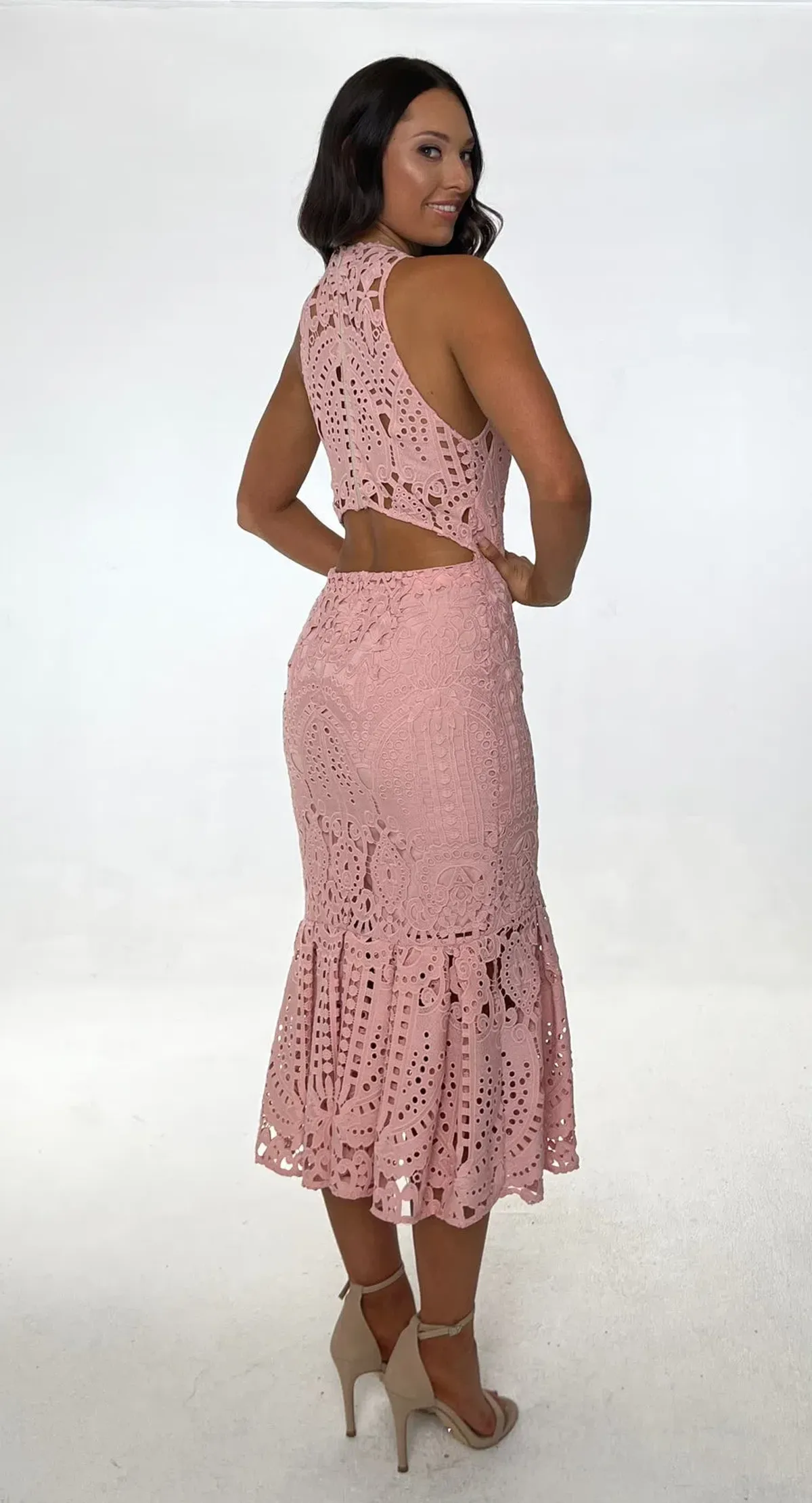 Lover Harmony Cut Out Dress Pink Size 10 - Image 4