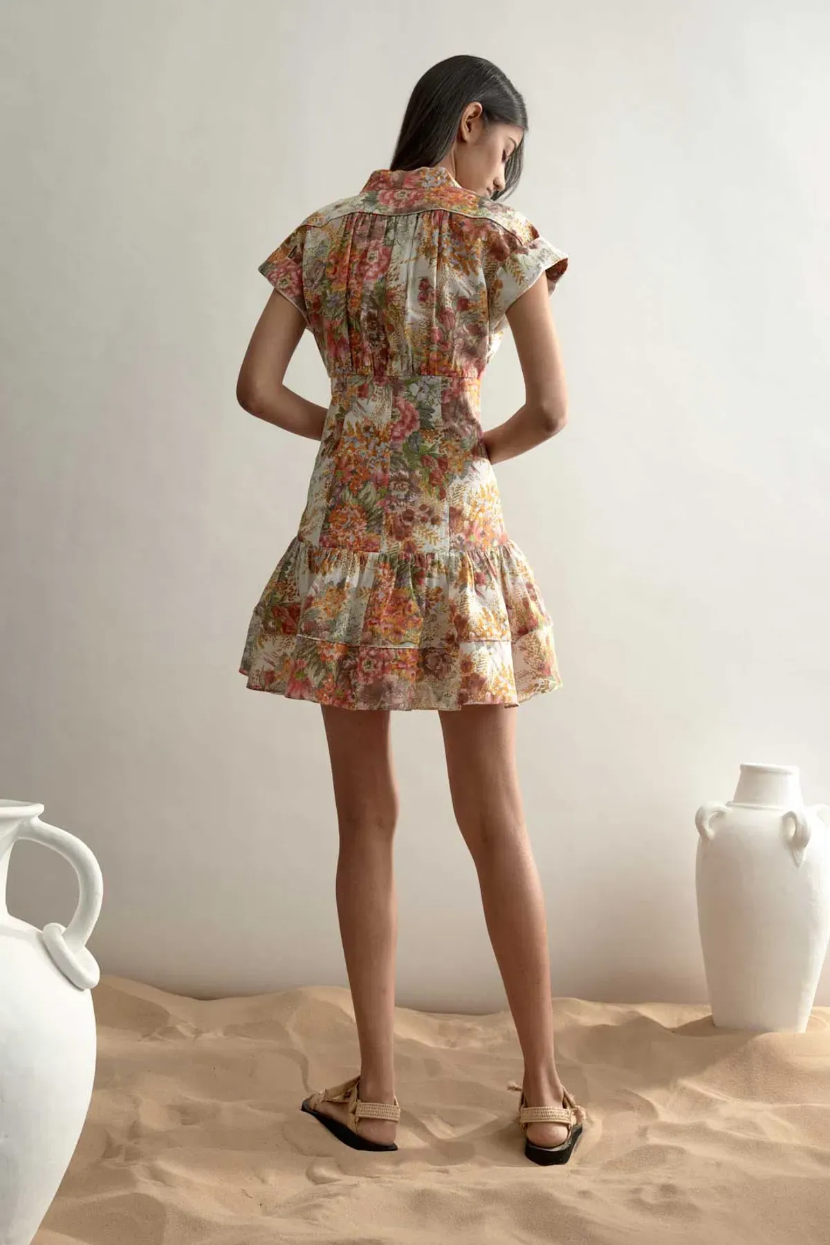 Alémais Sylvia Mini Dress Pastel Print Size 6 - Image 3