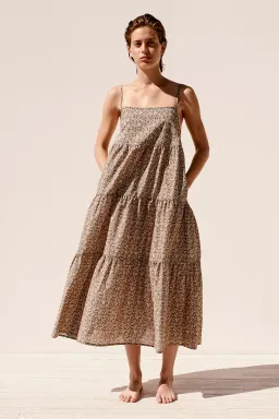 Matteau Tiered Sundress in Floral Print Size 2 for rent on The Volte - image 1