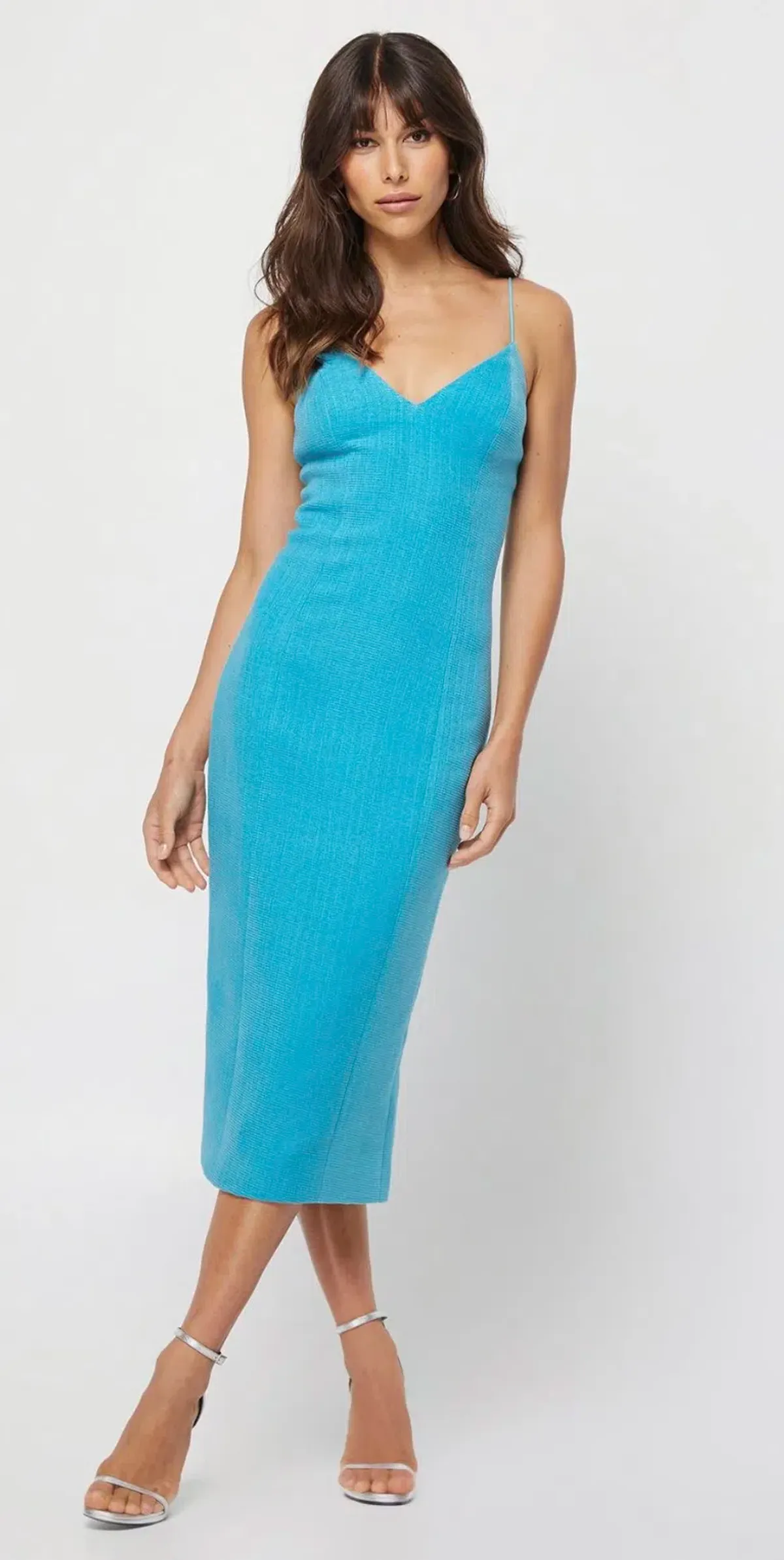 Mossman Complete Control Midi Dress Blue Size 8 - Image 1