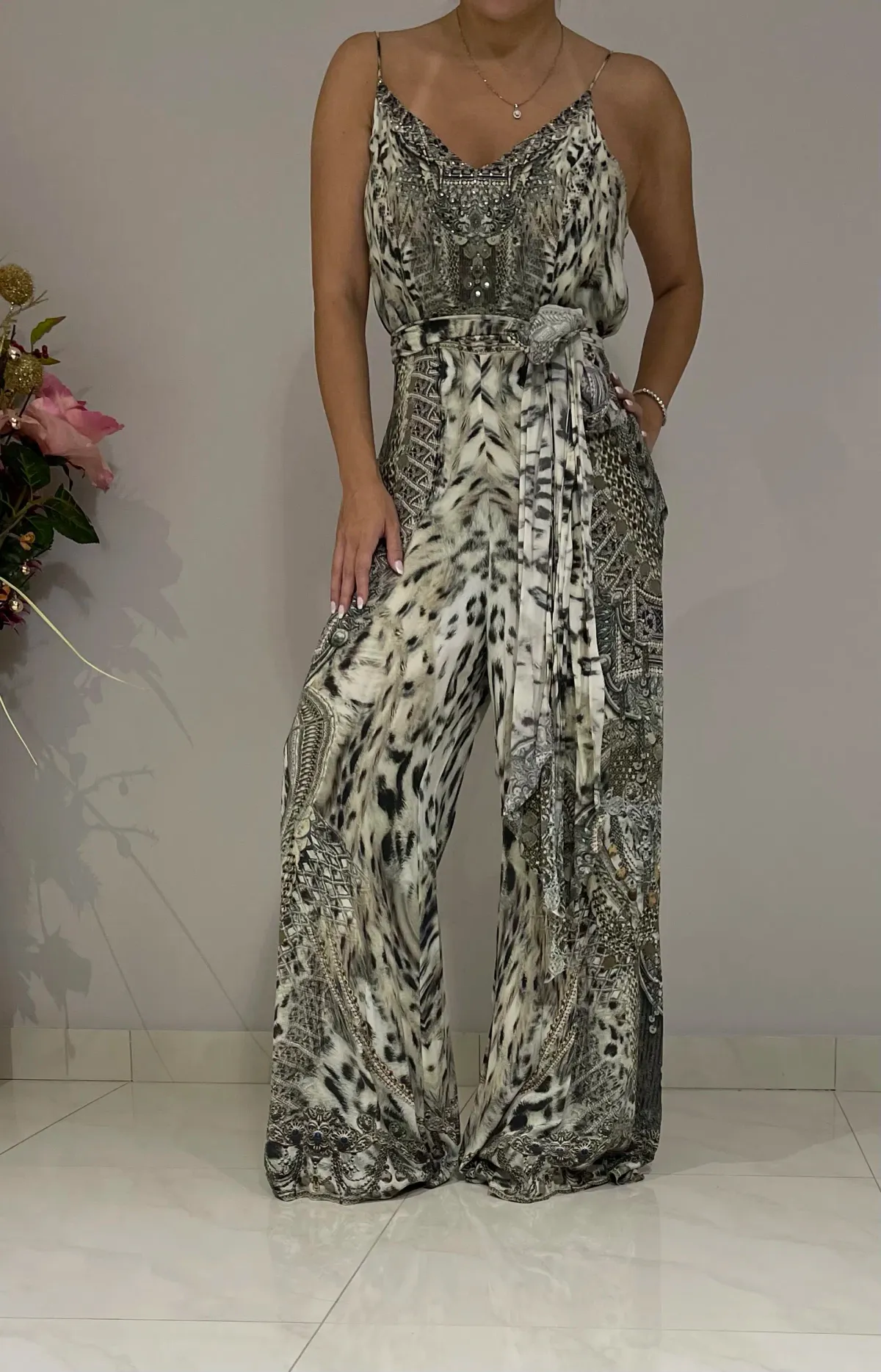 Camilla Espiritu Wide Leg Jumpsuit Print Size 1 - Image 2