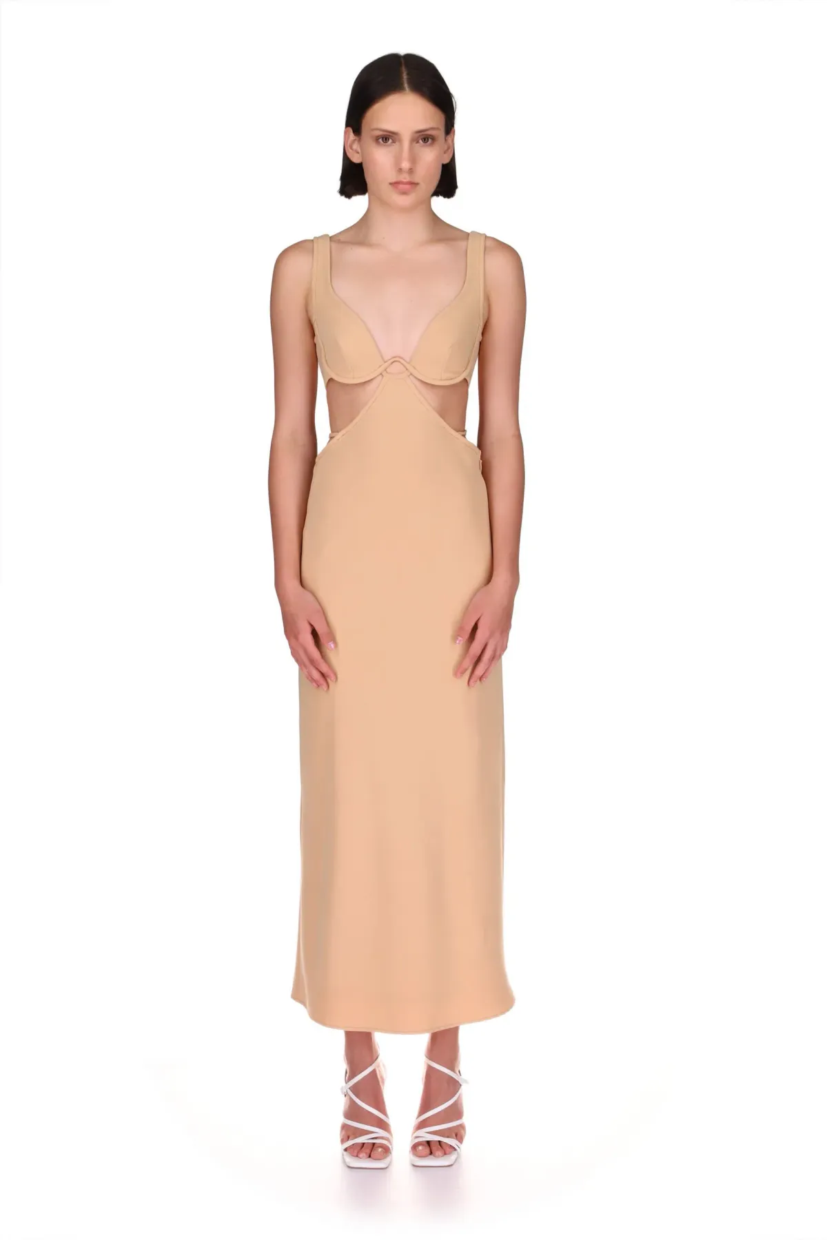 Nicola Finetti Vivienne Dress Camel Size 6 - Image 1