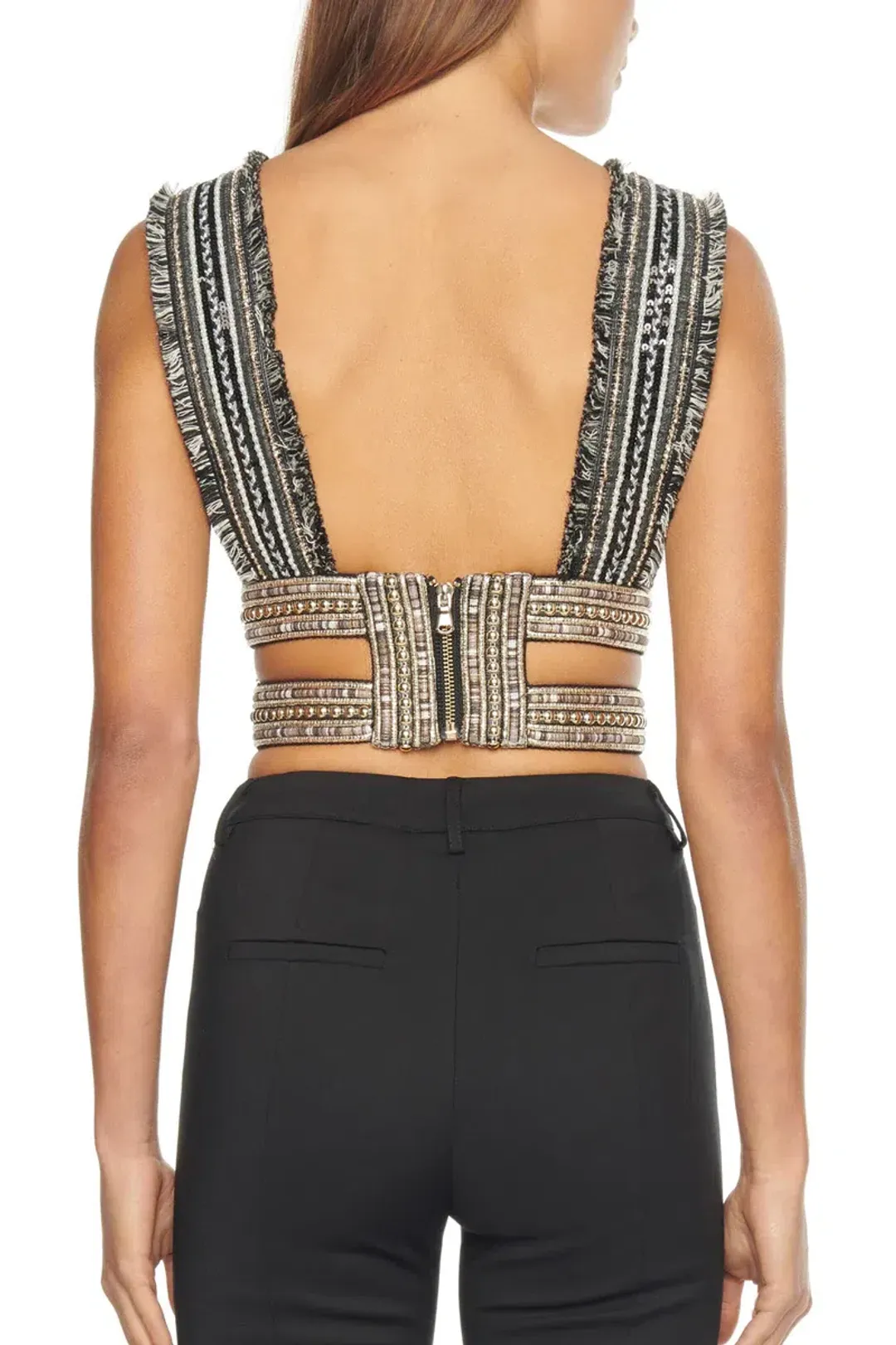 Eliya the Label Barbados Crop Top Beaded Size M for rent on The Volte - main image