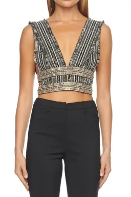 Eliya the Label Barbados Crop Top Beaded Size M for rent on The Volte - image 2
