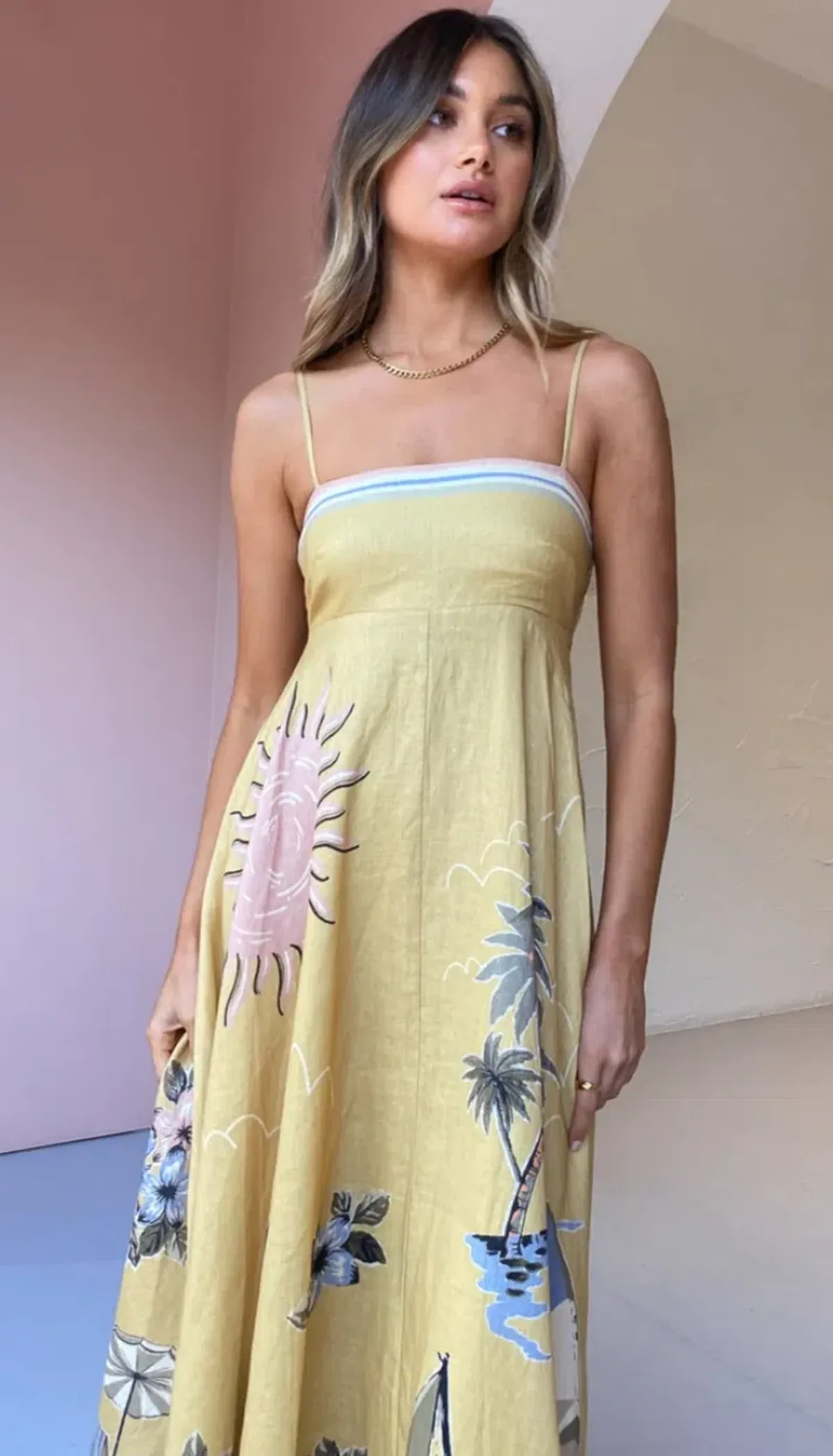 Alemais Sunset Shades Sundress Sand Size 12 - Image 2
