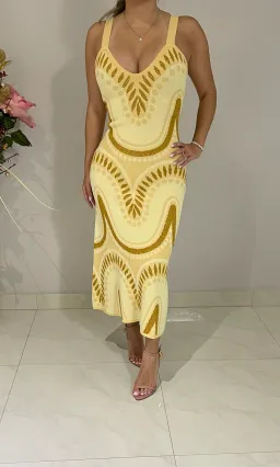 Alice McCall Windswept Midi Dress Yellow Size 6 for rent on The Volte - image 4